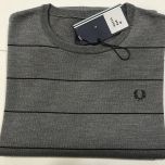 Jersey Cuello Redondo Fred Perry 100% Lana C-8443-836-GRIS-M